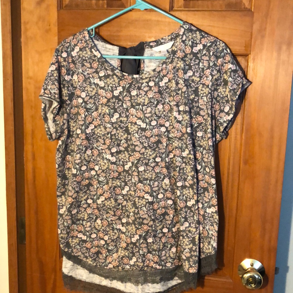 Final Price! LC Lauren Conrad Floral Top